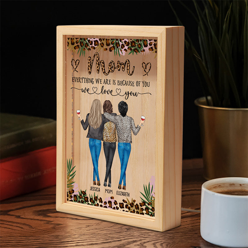 Custom Name Mom Gifts for Mother - Personalized Frame Light Box