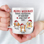Custom Name Christmas Dog Gifts for Pet Parents - Personalized Mugs