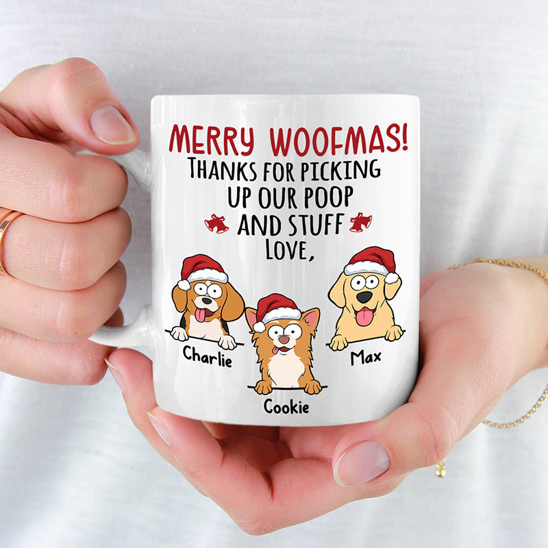 Custom Name Christmas Dog Gifts for Pet Parents - Personalized Mugs