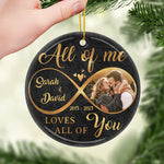 Custom Photo Infinity Love Anniversary Gifts for Couples - Personalized Ceramic Ornament