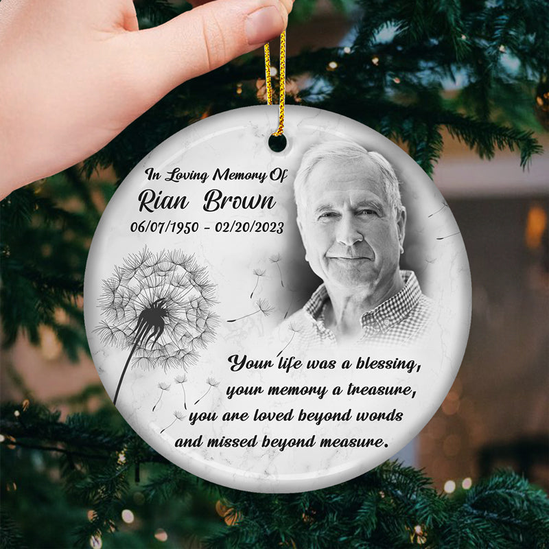 Custom Photo Memorial Keepsake Gifts - Personalized Ceramic Ornament
