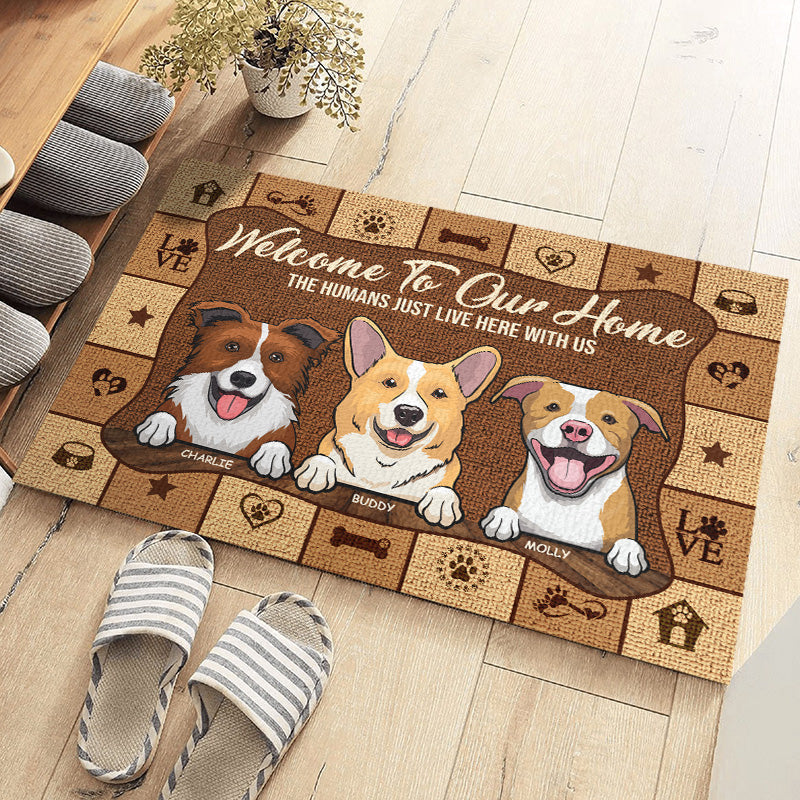 Custom Name Dog Lover Welcome Gifts - Personalized Doormat
