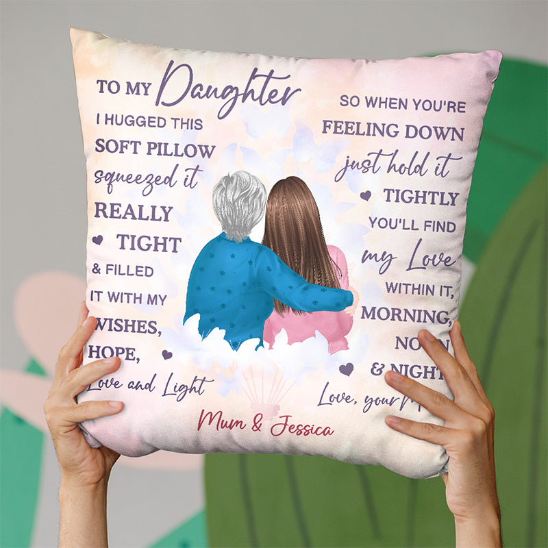 Custom Mom to Daughter Love Gifts - Personalized Pillow