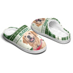 Custom Name Christmas Dog Lover Gifts - Personalized Fluffy Slipper