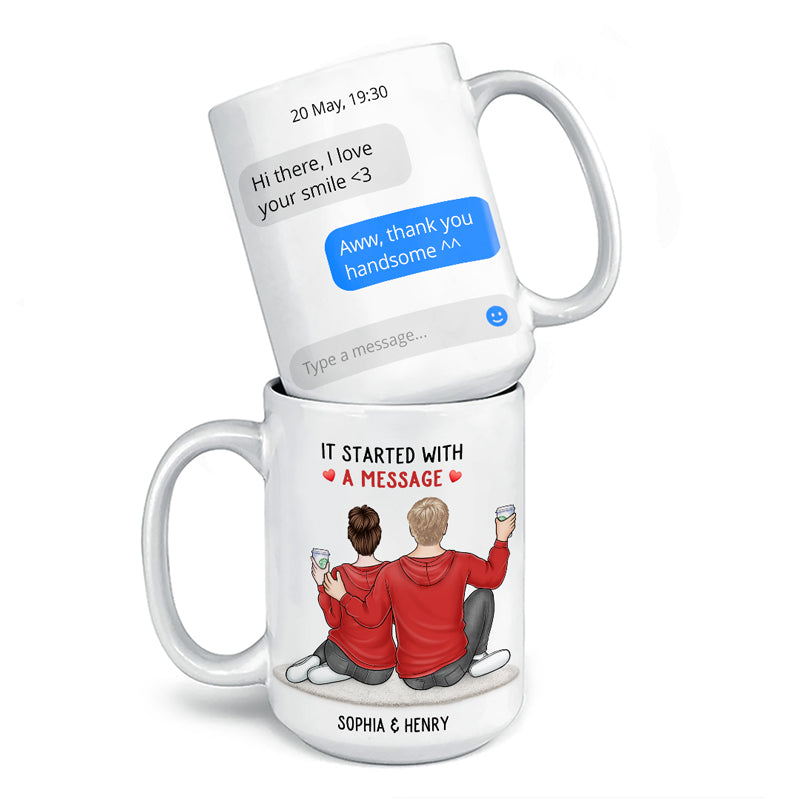 Custom Name Love Story Gifts for Couples - Personalized Mugs