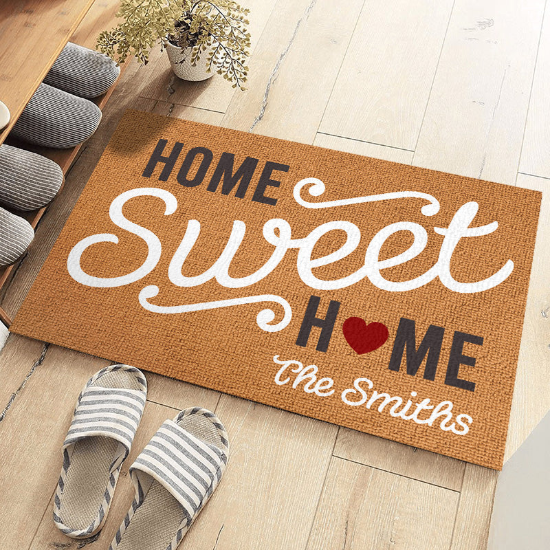 Custom Home Sweet Home Housewarming Gifts - Personalized Doormat