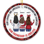 Custom Name Christmas Friendship Gifts for Women - Personalized Ceramic Ornament