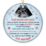 Custom Ultrasound Photo Christmas Gifts for Parents-to-Be - Personalized Ceramic Ornament