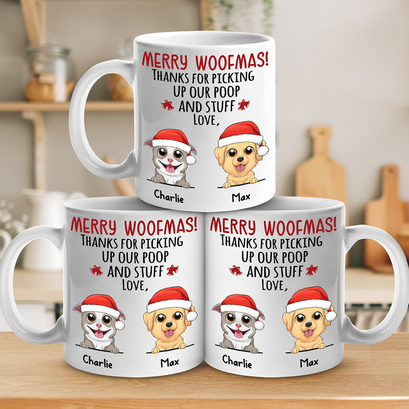 Custom Name Funny Christmas Gifts for Dog Owners - Personalized Mugs