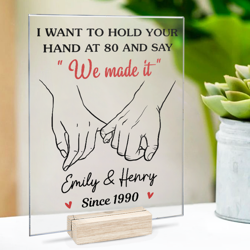 Custom Name Romantic Couple Anniversary Gifts - Personalized Acrylic Plaque