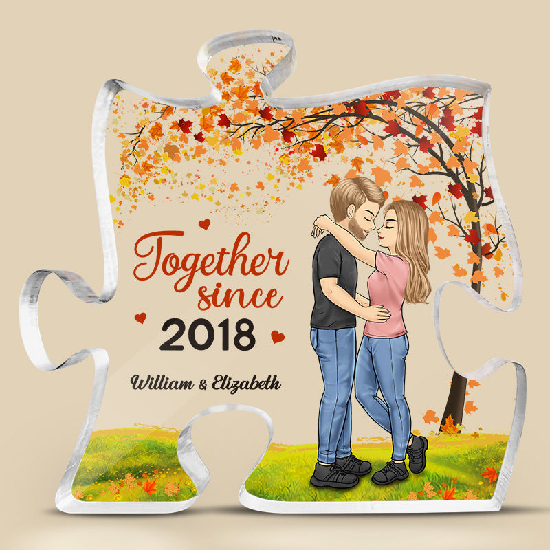 Custom Together Since Couple Anniversary Gifts - Personalized Shaped Acrylic Plaque