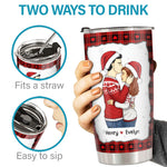 Custom Name Funny Christmas Gifts for Couples - Personalized Tumbler