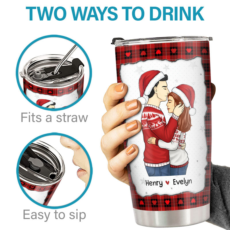 Custom Name Funny Christmas Gifts for Couples - Personalized Tumbler