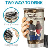 Congrats On Being My Husband - Couple Personalized Custom Tumbler - Gift For Husband Wife, Anniversary