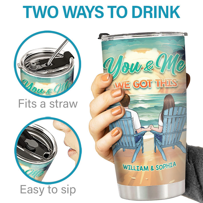 Custom You and Me Couple Anniversary Gifts - Personalized Tumbler