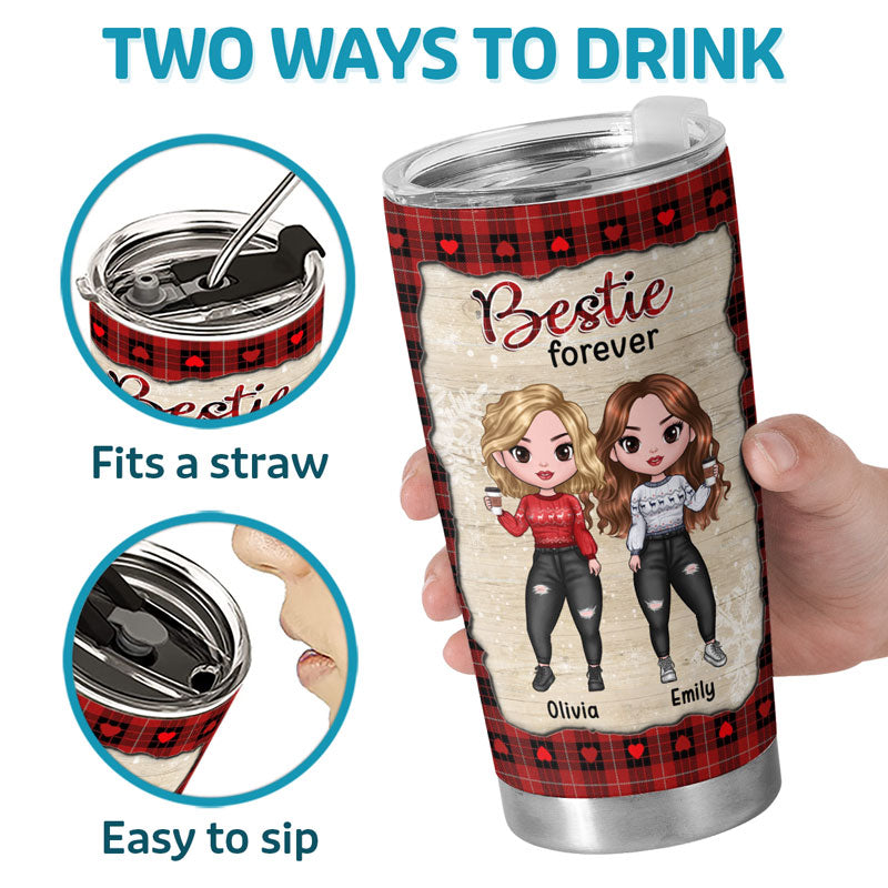 Custom Name Funny Bestie Gifts for Women - Personalized Tumbler