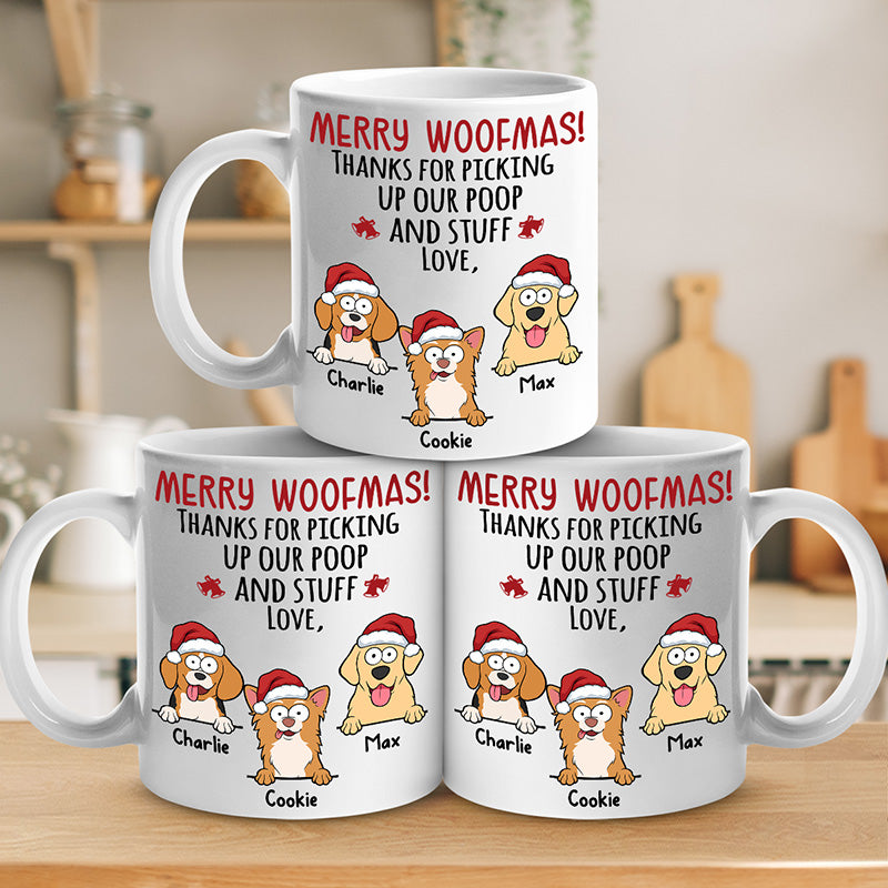 Custom Name Christmas Dog Gifts for Pet Parents - Personalized Mugs
