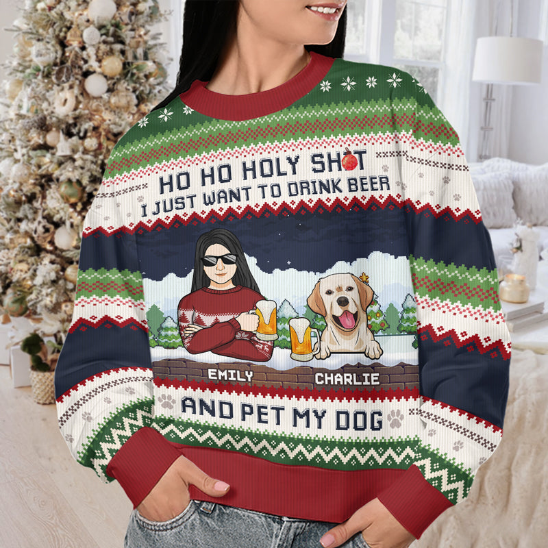 Custom Name Funny Christmas Gifts for Dog Lovers - Personalized Sweatshirt