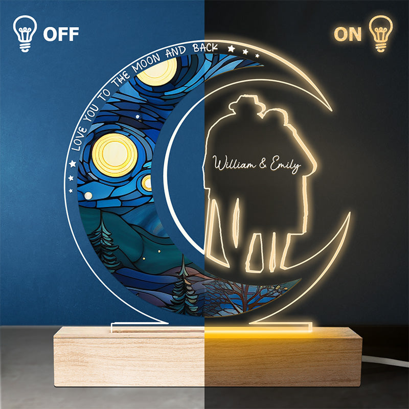 Custom Name Romantic Couple Gifts - Personalized 3D LED Light