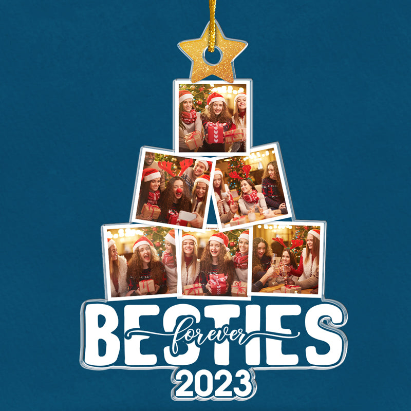 Custom Photo Besties Christmas Gifts - Personalized Ornament