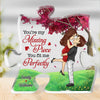You Complete Me And Make Me A Better Person - Couple Personalized Custom Puzzle Shaped Acrylic Plaque - Christmas Gift For Husband Wife, Anniversary