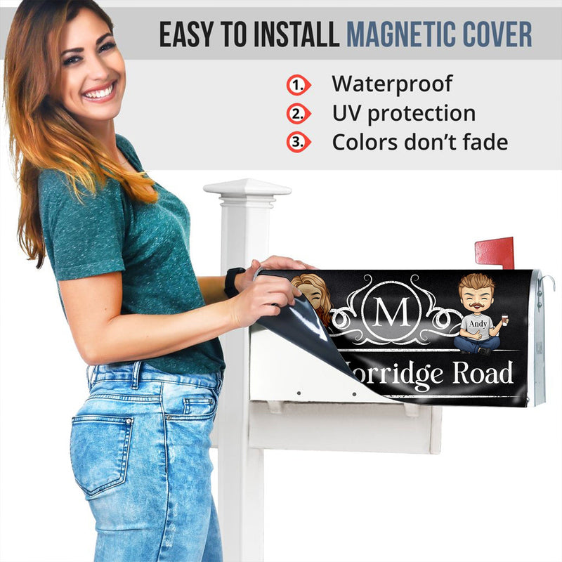 Custom Couple Name Mailbox Decor - Personalized Mailbox Cover