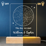 Custom Name Star Map Couple Gifts - Personalized 3D LED Light