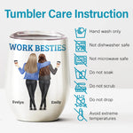 Custom Name Work Bestie Gifts for Women - Personalized Wine Tumbler