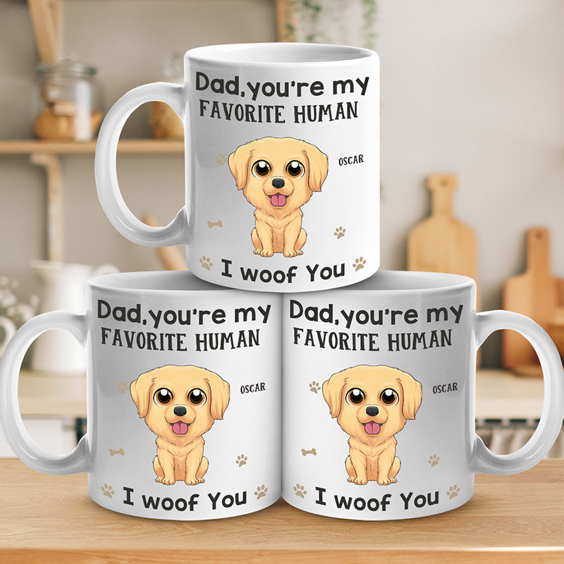 Our Favorite Human - Dog Personalized Custom Mug - Gift For Pet Owners, Pet Lovers