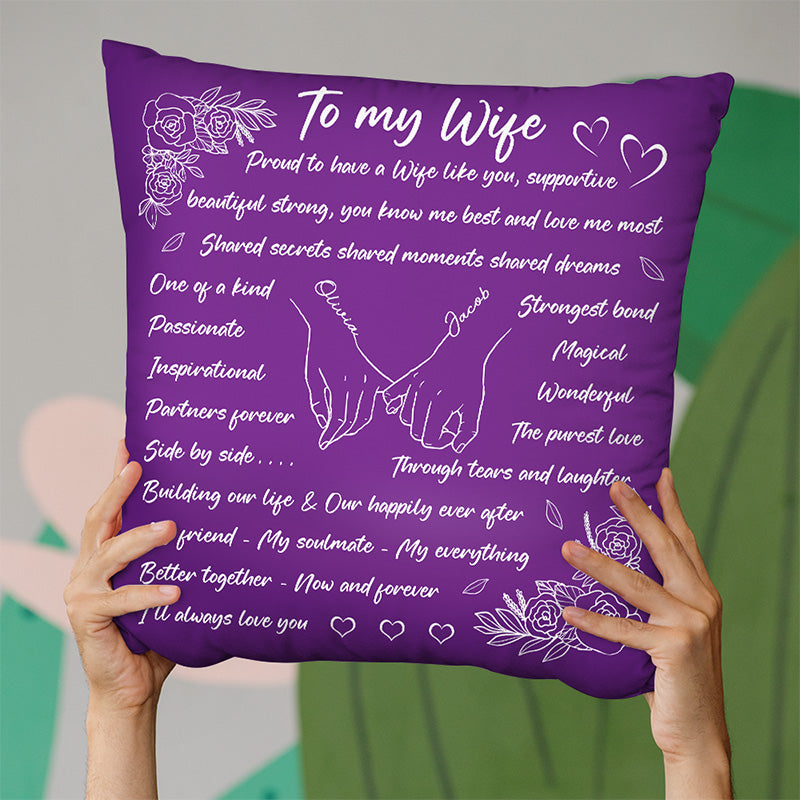 Custom Wife Love Gifts - Personalized Pillow