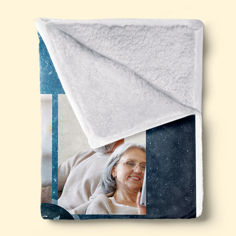 Custom Photo I'm Here By Your Side - Memorial Personalized Custom Blanket - Sympathy Gift For Family Members
