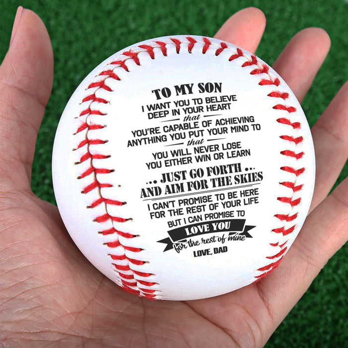 To My Son Inspirational Gift from Dad - Sentimental Baseball
