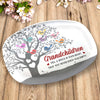 Grandchildren Fill A Space In Your Heart - Family Personalized Custom Platter - Birthday Gift For Grandma