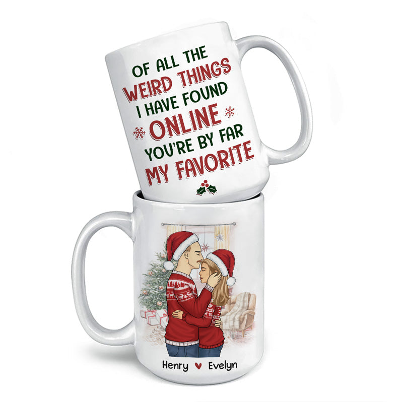 Custom Name Christmas Couple Gifts - Personalized Mugs