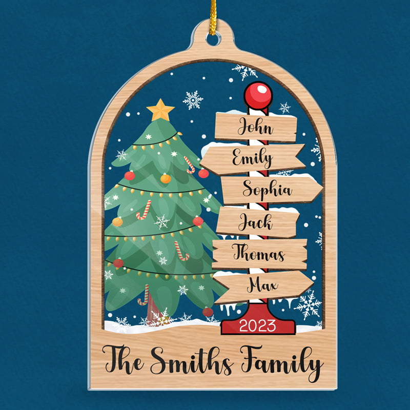 The Most Wonderful Time Of The Year - Family Personalized Custom Ornament - Acrylic Custom Shaped - Christmas Gift For Family Members