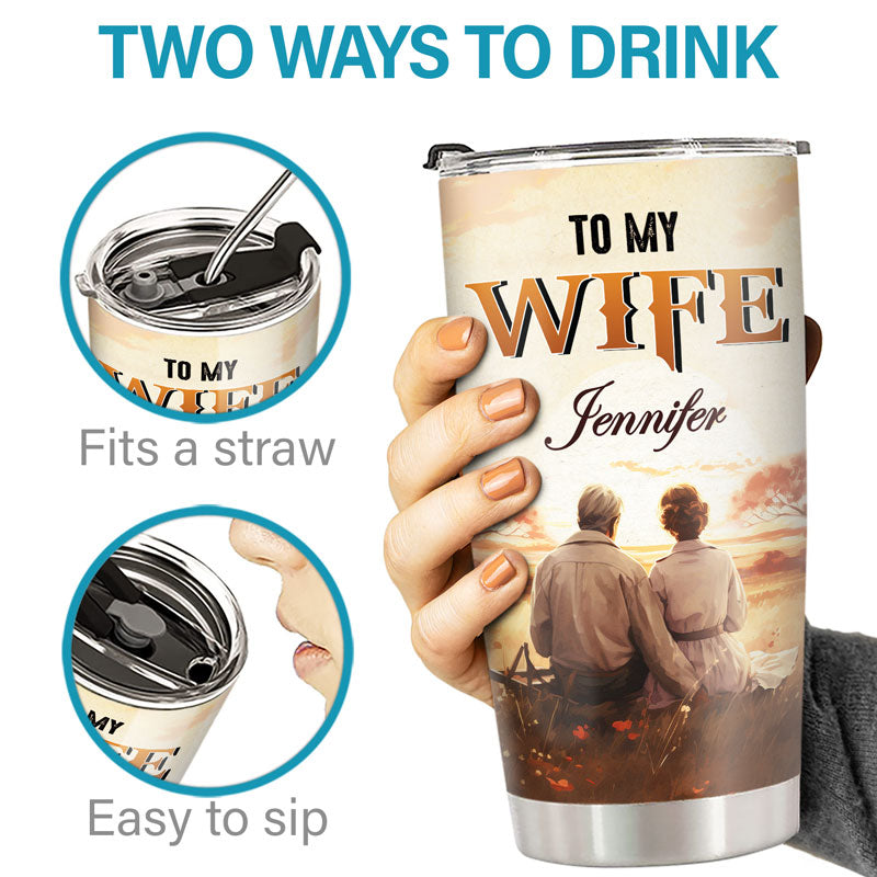 Our Home Ain't No Castle Our Life Ain't No Fairy Tale - Couple Personalized Custom Tumbler - Gift For Couple, Husband Wife, Anniversary, Engagement, Wedding, Marriage Gift