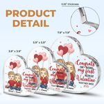 Custom First Repeat Valentine Couple Gifts - Personalized Shaped Acrylic Plaque