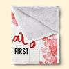 Congrats On Being My First Repeat Valentine - Couple Personalized Custom Blanket - Gift For Husband Wife, Anniversary