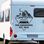 Custom Mountain Camper Family Decor - Personalized Decal