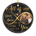Custom Photo Infinity Love Anniversary Gifts for Couples - Personalized Ceramic Ornament