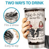From Our First Kiss Till Our Last Breath - Couple Personalized Custom Tumbler - Gift For Husband Wife, Anniversary