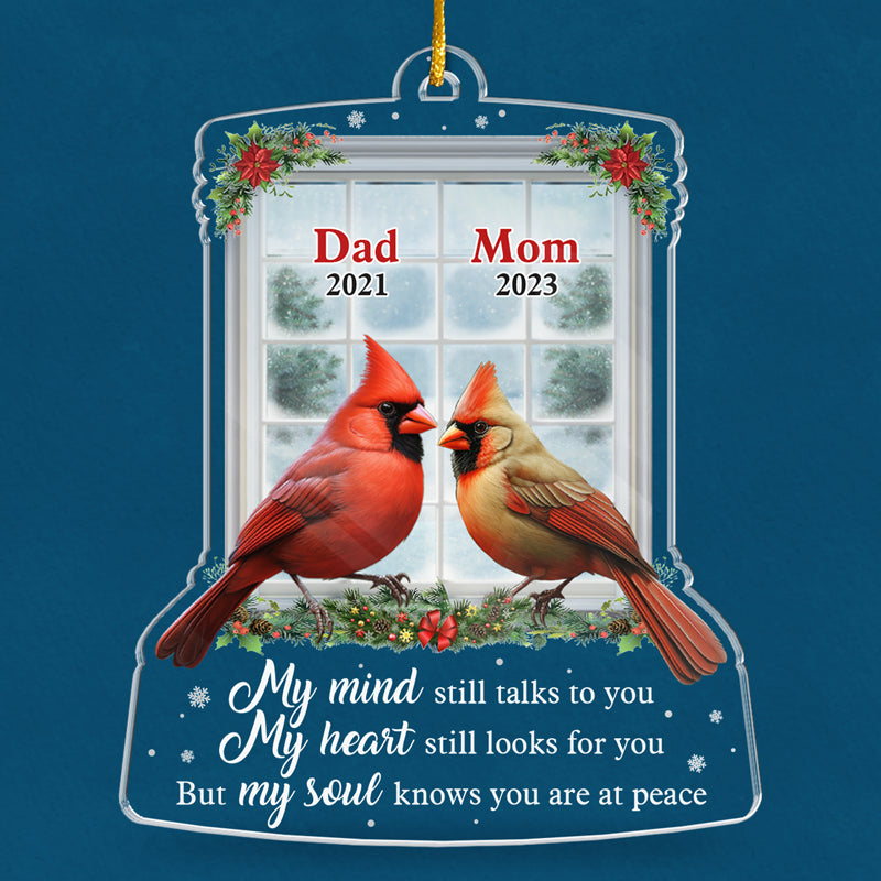 Custom Memorial Cardinal Gifts for Parents - Personalized Ornament