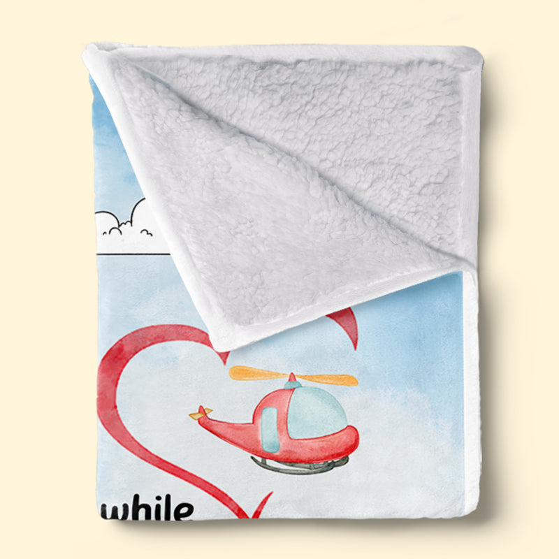 Best Wishes & Hugs - Family Personalized Custom Blanket - Birthday Gift From Mom, Grandma