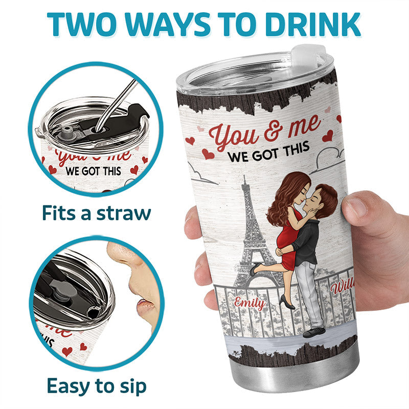 Custom Name Paris Couple Gifts - Personalized Tumbler