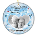 Custom Photo Memorial Christmas Gifts - Personalized Ceramic Ornament