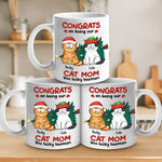 Custom Name Christmas Cat Mom Gifts - Personalized Mugs
