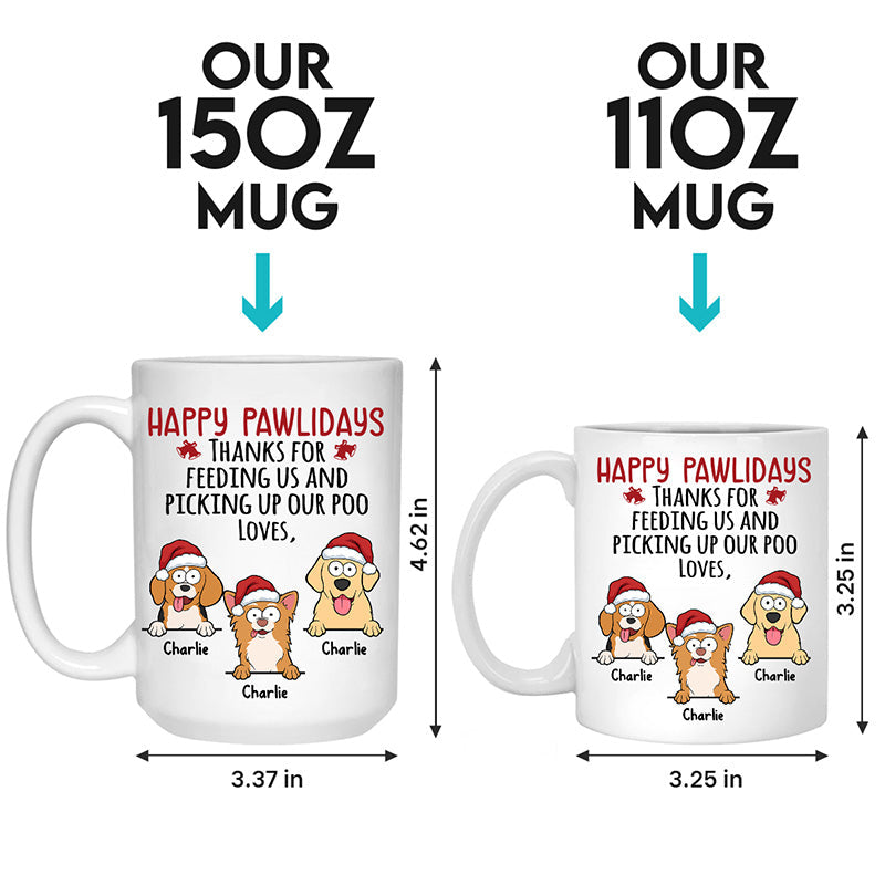 Custom Name Funny Christmas Gifts for Dog and Cat Lovers - Personalized Mugs
