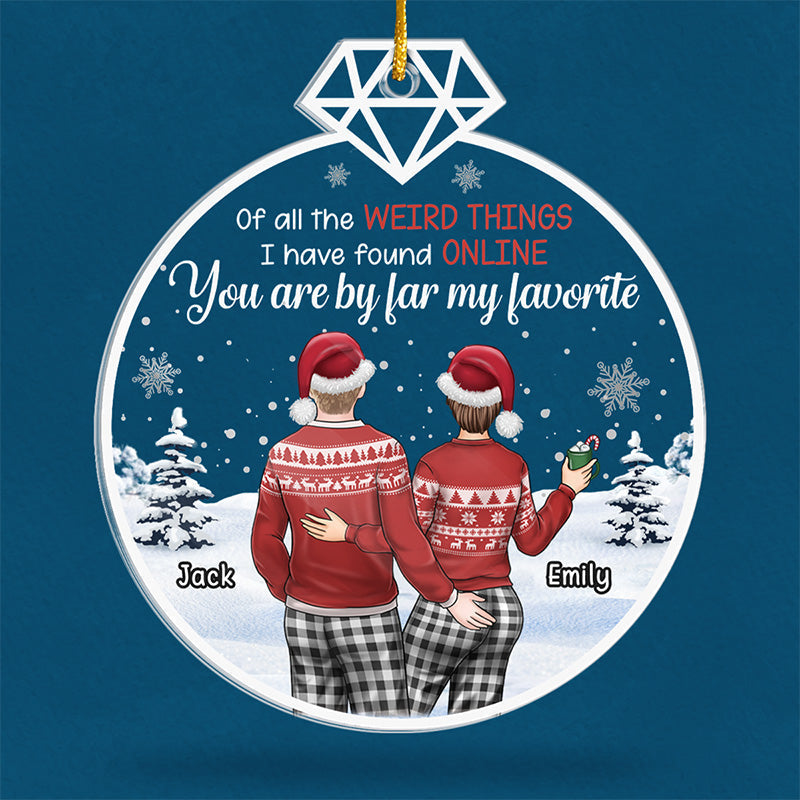 Custom Name Christmas Gifts for Couples - Personalized Ornament