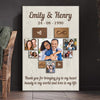 Custom Photo Thanks For Bringing Joy To My Heart - Couple Personalized Custom Vertical Canvas - Gift For Husband Wife, Anniversary