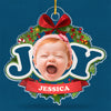 Custom Photo Peace Love And A Bundle Of Joy - Family Personalized Custom Ornament - Acrylic Custom Shaped - Christmas Gift For Baby Kids, Newborn Baby